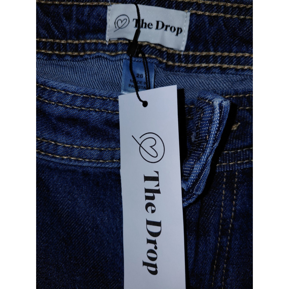 Women's The Drop Jeans NWT Wide Leg High Waist Blue Denim Size 26 - Picture 3 of 4